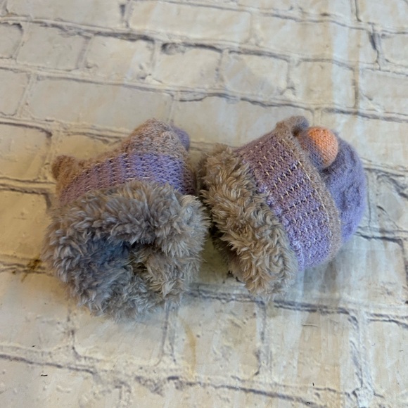 KITTY PURPLE PINK KNIT MITTENS FULLY LINED TODDLER GIRL SIZE - Picture 5 of 5